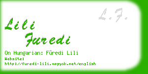 lili furedi business card
