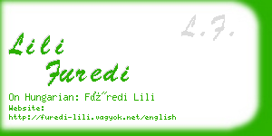 lili furedi business card